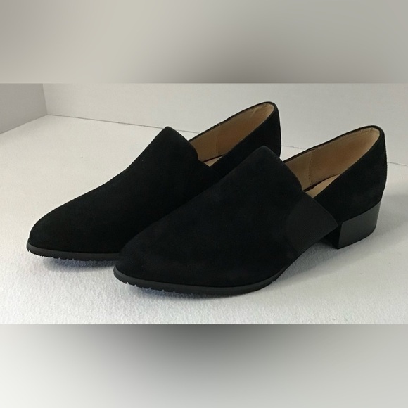 Sacha London Women’s Suede Loafers Size 6 Classic Casual Low Block Pumps Slip-on - Picture 1 of 9